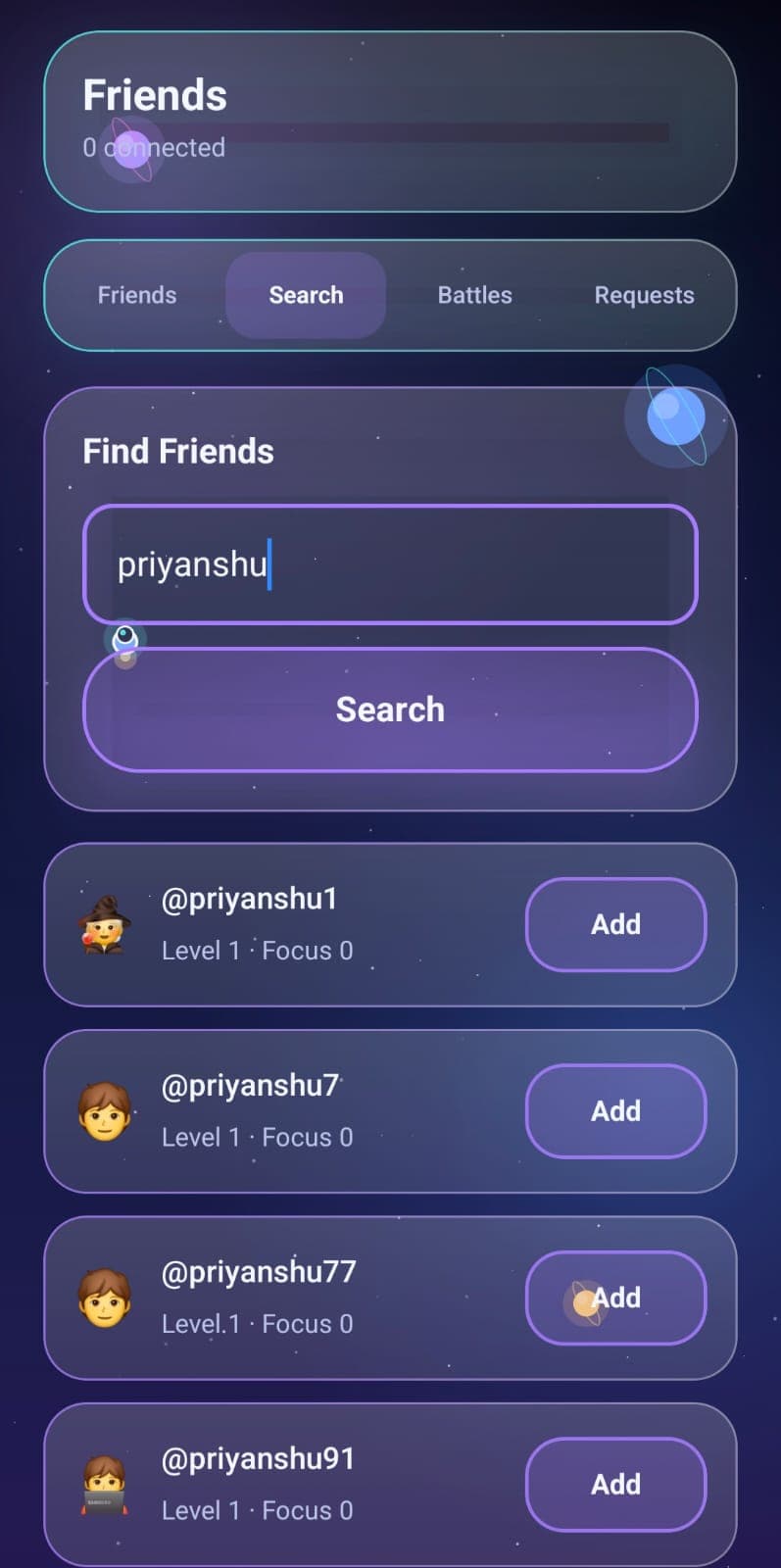 Connect with friends screenshot