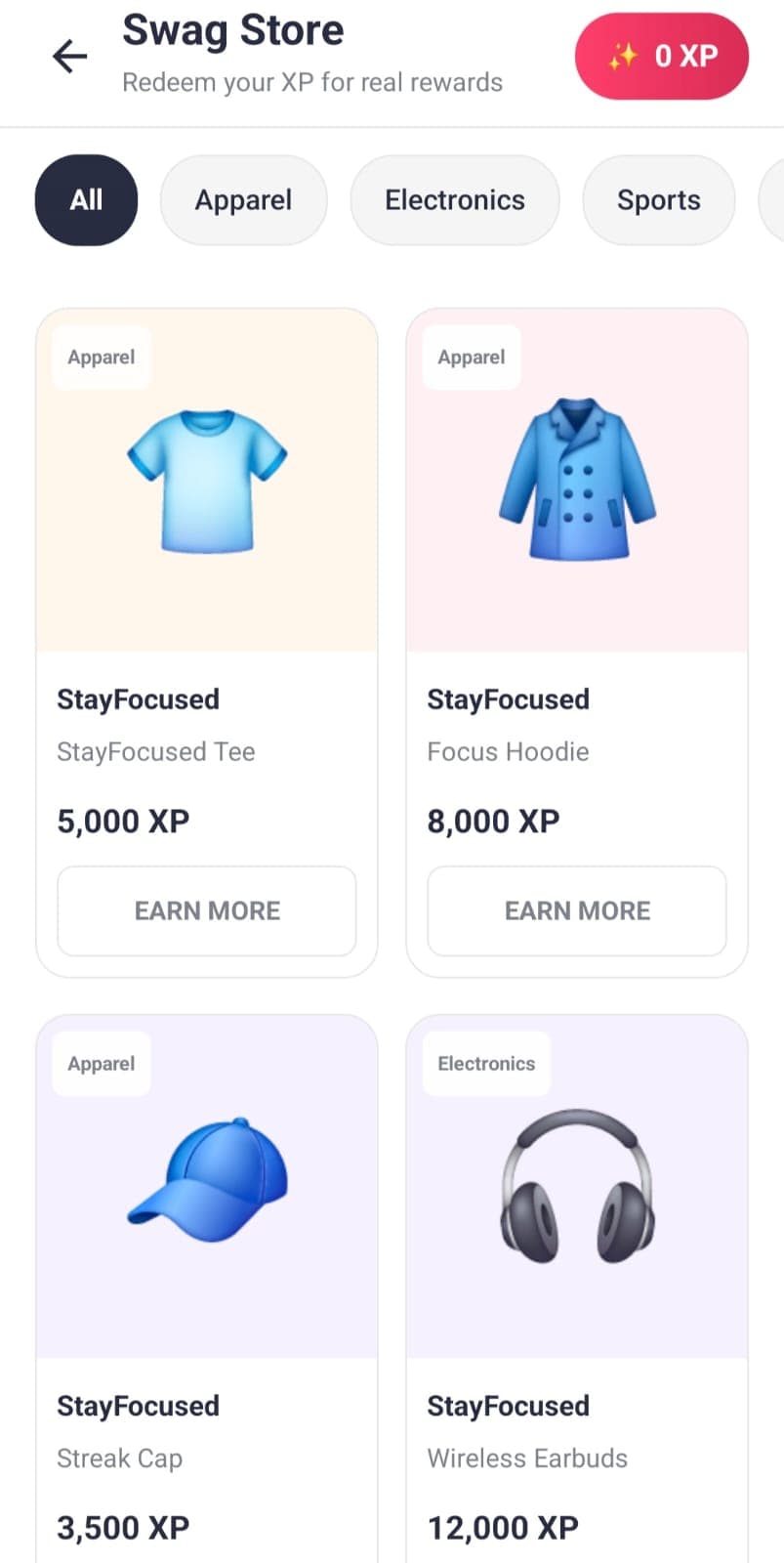 Redeem rewards screenshot