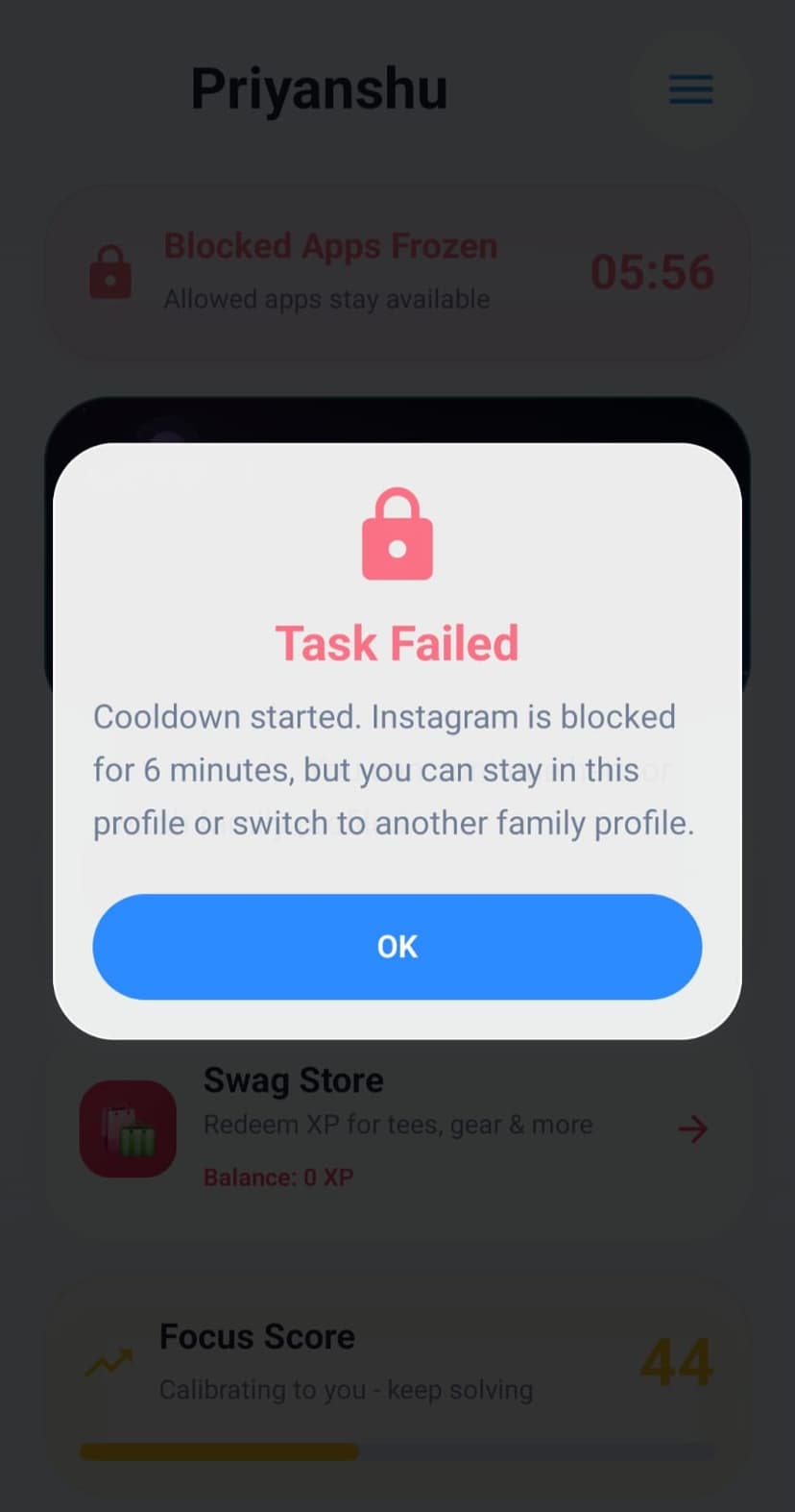 Understand failures screenshot